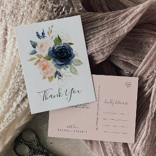 Blume der Marine   White Dankeschön Postcard Postkarte