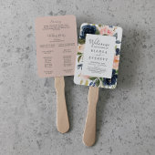 Blume der Marine | White Wedding Program Fan Fächer