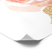 Blume der Marine | White Welcome Wedding Poster (Ecke)