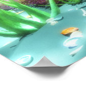 Blume der Meeresdruckerei Poster (Ecke)