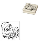 Blume der Meerjungfrau Gummistempel (Stempel)