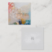 Blume der Mini-Visitenkarte Quadratische Visitenkarte (Vorne/Hinten)