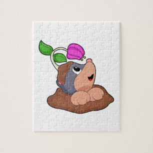 Blume der Mole Earth Puzzle