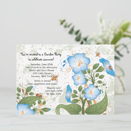 Blume der Morgenruhe Einladung (Stehend Vorderseite)