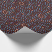 Blume der Mosaike, dunkle Muster jeden Anlaß Geschenkpapier (Ecke)