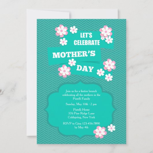 Blume der Mutter Einladung (Vorderseite)