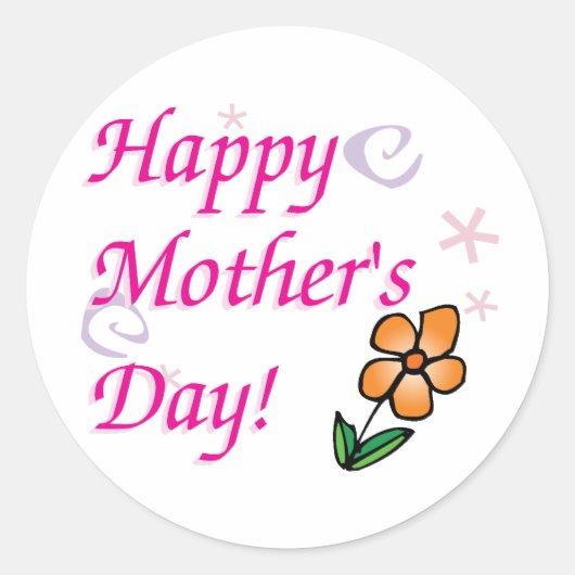 Blume der Mütter Runder Aufkleber (Vorderseite)