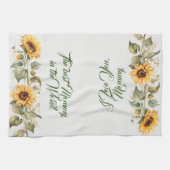 Blume der Mutter Sonnenblumen Wasserfarbe Geschirrtuch (Horizontal)