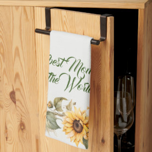 Blume der Mutter Sonnenblumen Wasserfarbe Geschirrtuch