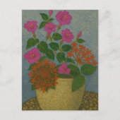 Blume der Nadel und Blume um vier Uhr Postkarte (Vorderseite)