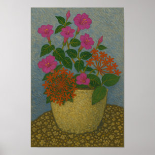 Blume der Nadel und Poster der 4-Uhr-Blume