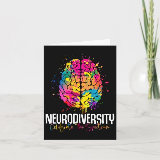 Blume der Neurodität Neurodivere Autismus Karte (Vorderseite)