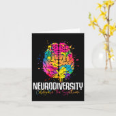 Blume der Neurodität Neurodivere Autismus Karte (Gelbe Blume)