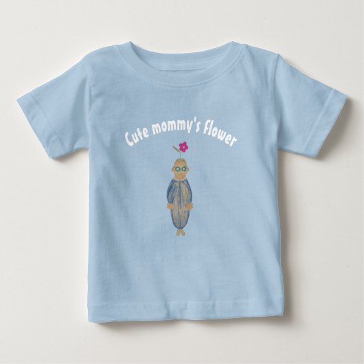 Blume der niedlichen Mami Baby T-shirt (Vorderseite)