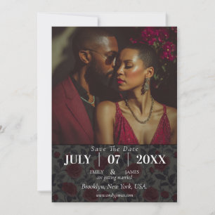 Blume der niedlichen Rose Foto Save the Date Karte
