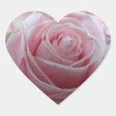 Blume der niedlichen Rose Herz-Aufkleber (Vorderseite)