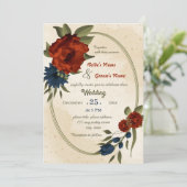 Blume der Orangenmarinade Einladung (Stehend Vorderseite)