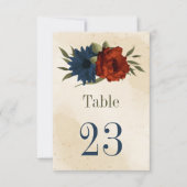 Blume der Orangennacht botanische Tischnummer (Vorderseite)