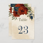 Blume der Orangennacht botanische Tischnummer (Vorne/Hinten)