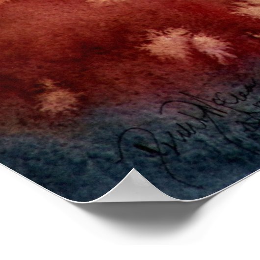 Blume der orientalischen Kirsche Poster (Ecke)