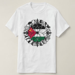 Blume der palästinensischen Flagge, Palästina wird T-Shirt