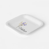 Blume der personalisierten Geburt, Blume Pappteller (Gewinkelt)