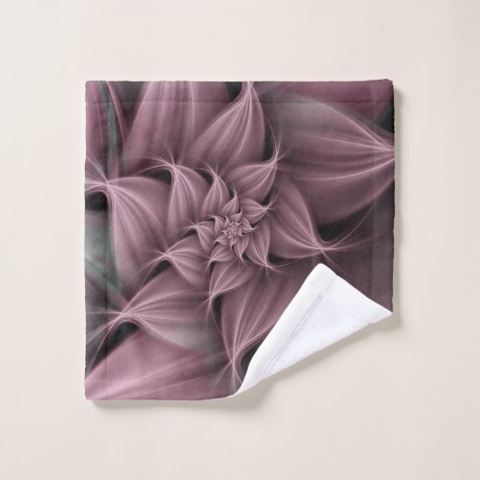 Blume der phantastischen Rose Fraktal Badhandtuch Set (Waschlappen)