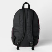Blume der phantastischen Rose Fraktal Bedruckter Rucksack (Rückseite)