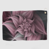 Blume der phantastischen Rose Fraktal Golfhandtuch (Horizontal)
