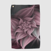 Blume der phantastischen Rose Fraktal Golfhandtuch (Vorderseite)