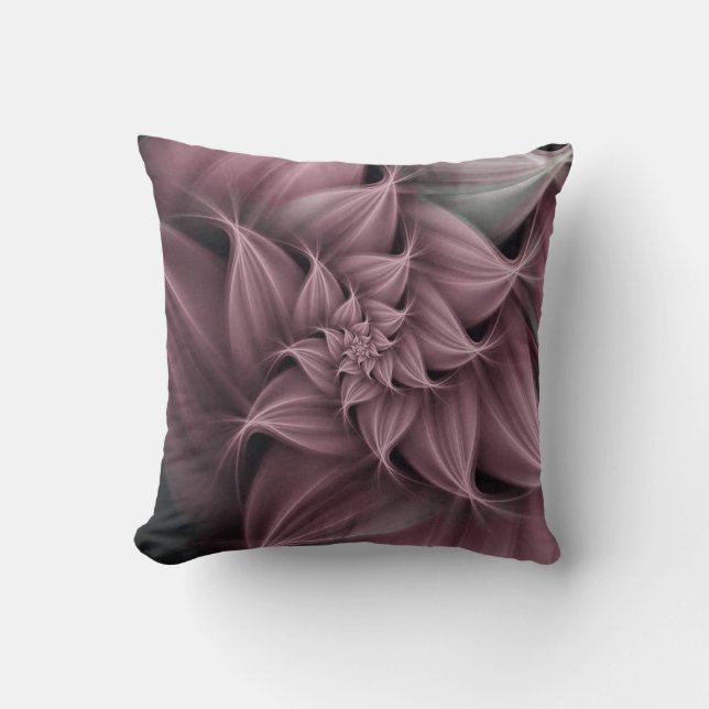 Blume der phantastischen Rose Fraktal Kissen (Vorderseite)