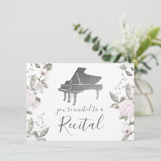 Blume der Pianobasis Einladung (Stehend Vorderseite)