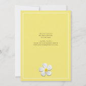 Blume der Plumeria auf Gelb, Brautparty Einladung (Rückseite)