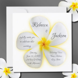 Blume der Plumeria mit Gelb, Hochzeit, Einladung