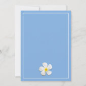 Blume der Plumeria mit Tropical Beach, UAWG Einladung (Rückseite)