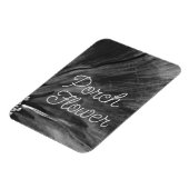 Blume der Porsche / Schwarz und Weiß / Flexibles F Magnet (Linke Seite)