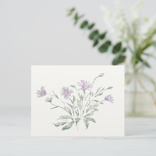 Blume der Postcard Postkarte (Stehend Vorderseite)