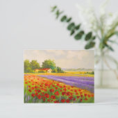 Blume der Provence Postkarte (Stehend Vorderseite)
