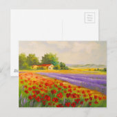 Blume der Provence Postkarte (Vorne/Hinten)