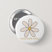 Blume der psychischen Gesundheit Button (Vorne & Hinten)