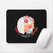 Blume der psychischen Gesundheit Hirn Selbstmordge Mousepad (Mit Mouse)