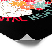 Blume der psychischen Gesundheit Hirn Selbstmordge Poster (Ecke)