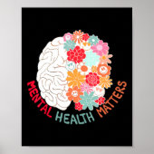 Blume der psychischen Gesundheit Hirn Selbstmordge Poster (Vorne)