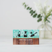 Blume der Reinigungsdienste und Holzpaneele Visitenkarte (Stehend Vorderseite)