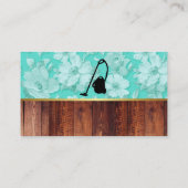 Blume der Reinigungsdienste und Holzpaneele Visitenkarte (Rückseite)