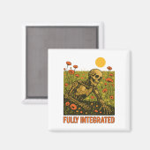 Blume der Robot Nature Blossom Field Magnet (Vorderseite/Rückseite)