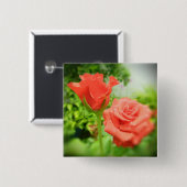 Blume der romantischen Rose Button (Vorne & Hinten)