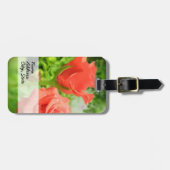Blume der romantischen Rose Gepäckanhänger (Vorderseite horizontal)
