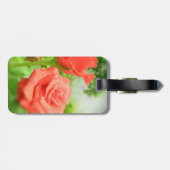 Blume der romantischen Rose Gepäckanhänger (Rückseite horizontal)
