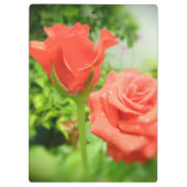 Blume der romantischen Rose Klemmbrett (Rückseite)